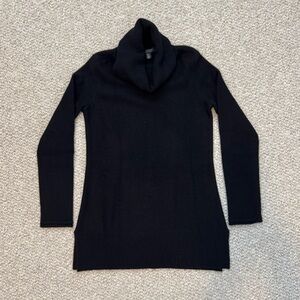 Saks Black Cashmere Cowl-neck Sweater